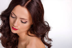 Woman with brown hair